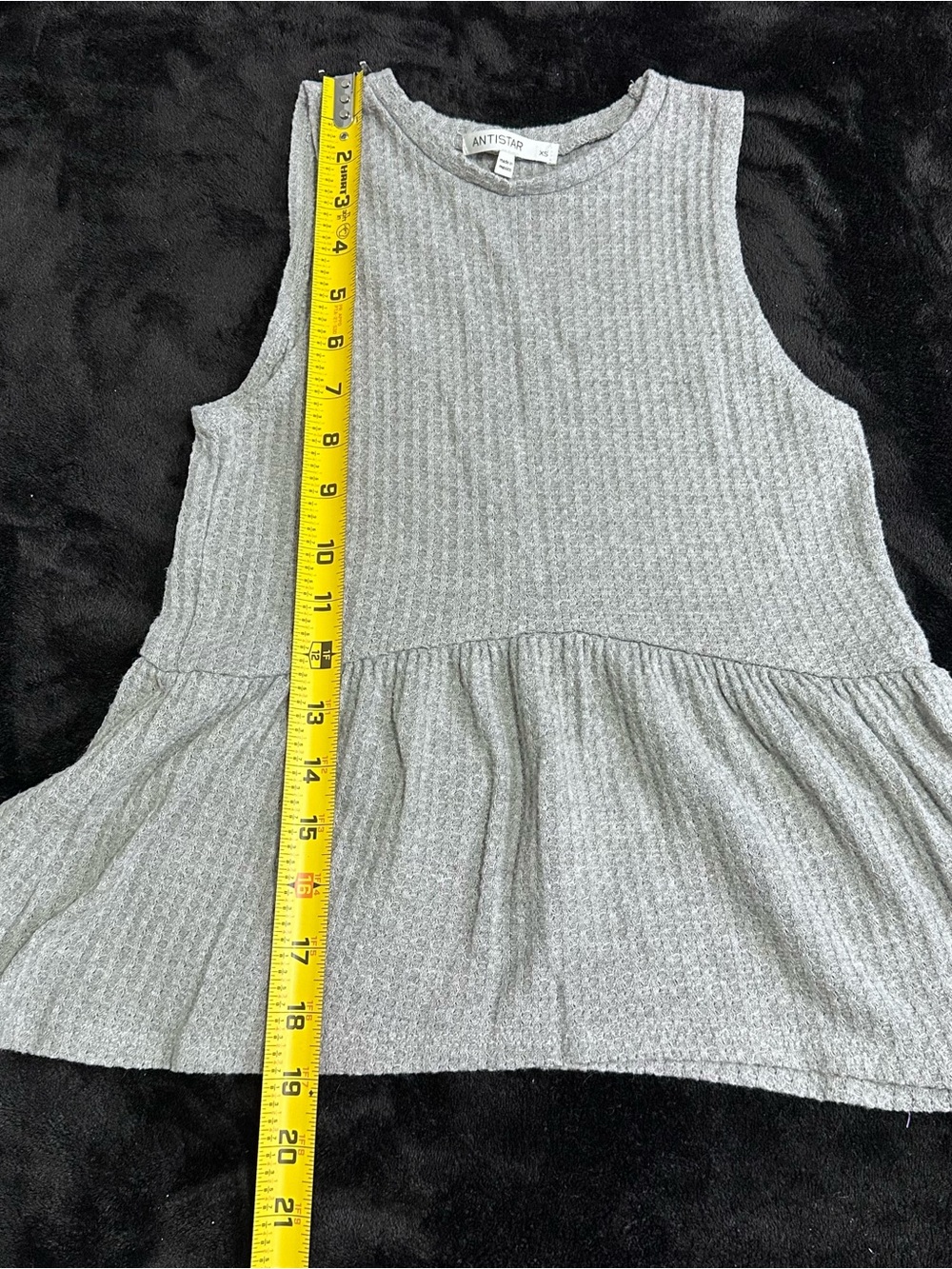 Antistar Gret Ribbed Peplum Tank Top (XS) - Picture 4 of 5
